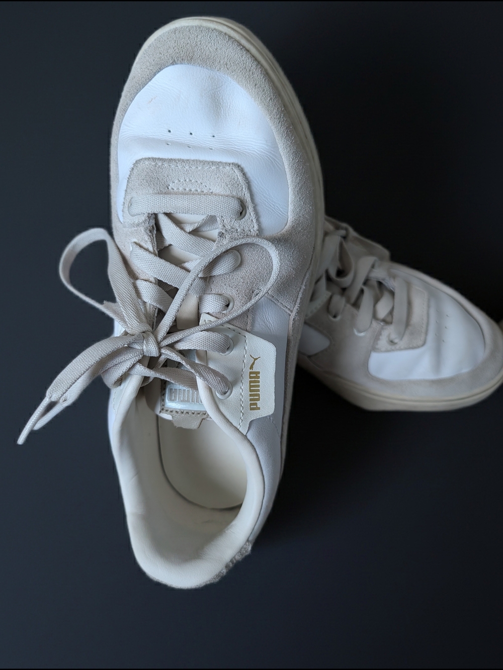 Puma Women's White & Beige Casual Sneakers